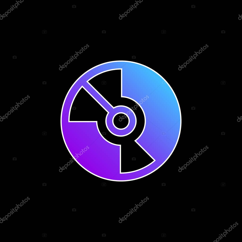Big DVD blue gradient vector icon