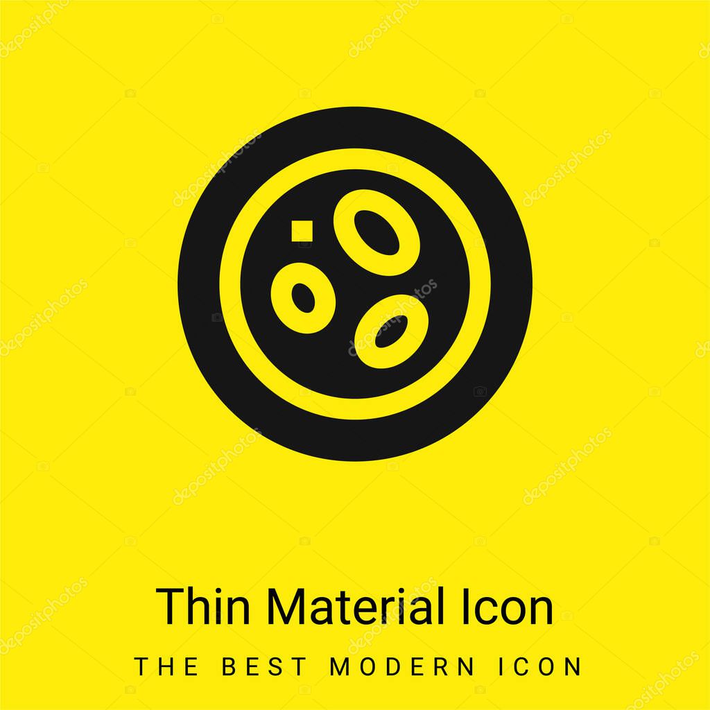 Blood Cells minimal bright yellow material icon