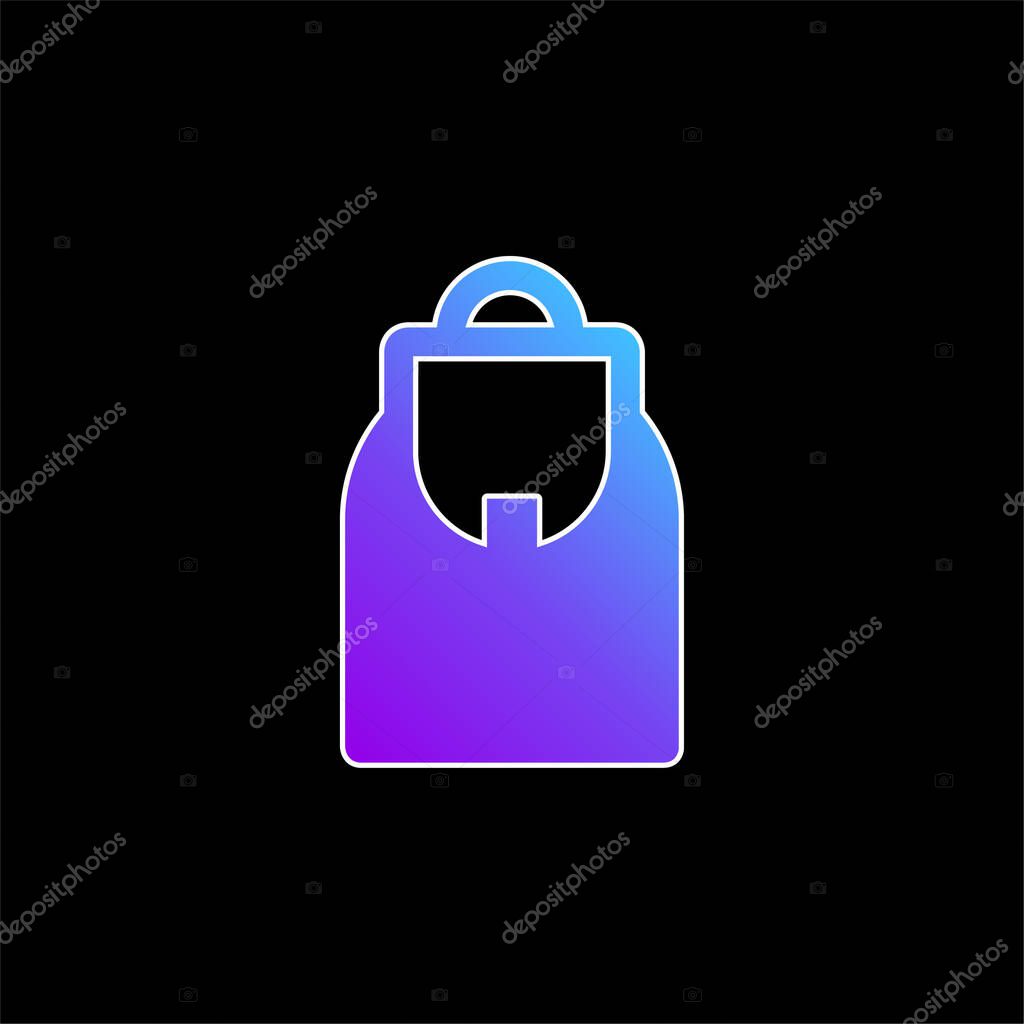 Backpack blue gradient vector icon