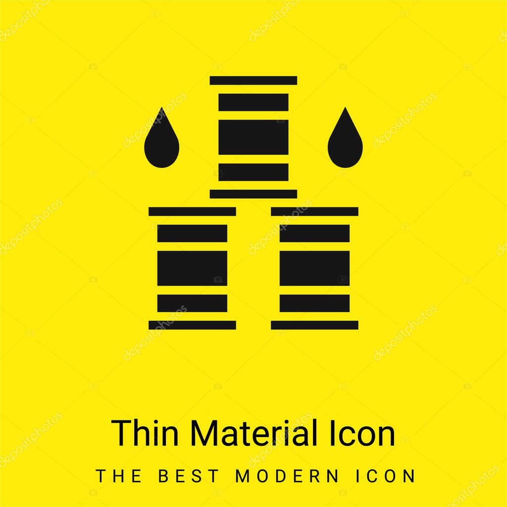 Barrel minimal bright yellow material icon