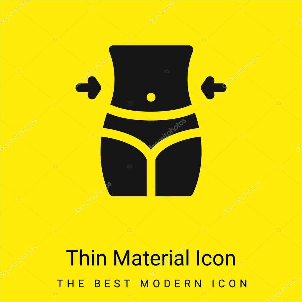 Belly minimal bright yellow material icon