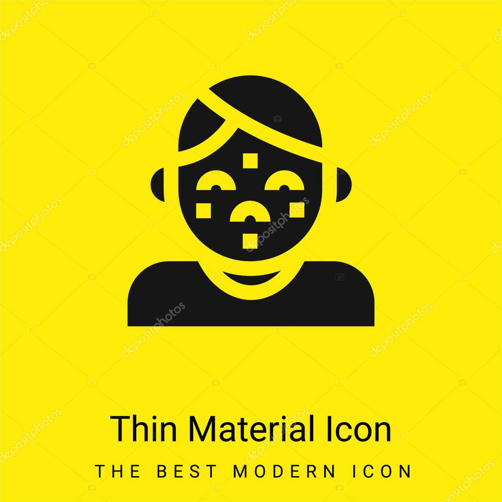 Acne minimal bright yellow material icon