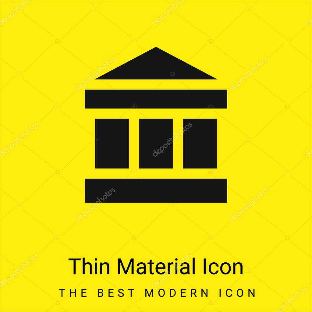 Bank minimal bright yellow material icon