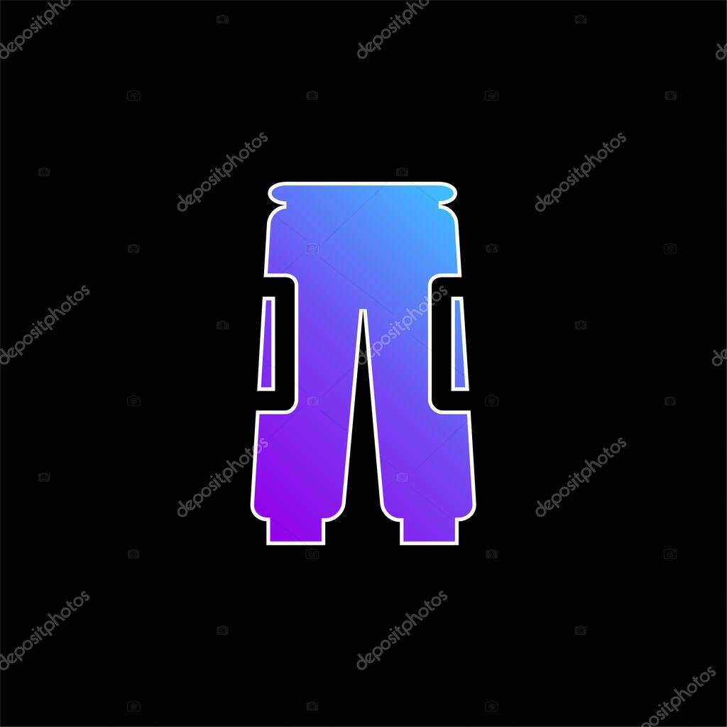 Bag Pants blue gradient vector icon
