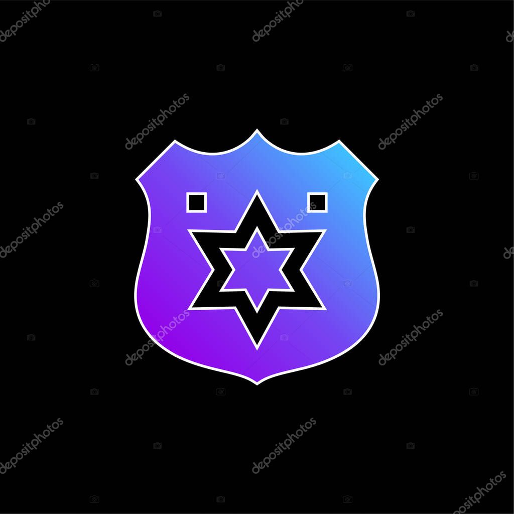 Badge blue gradient vector icon