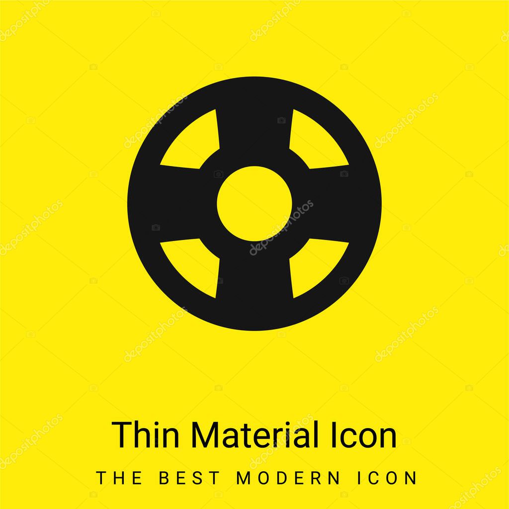 Beach Float minimal bright yellow material icon