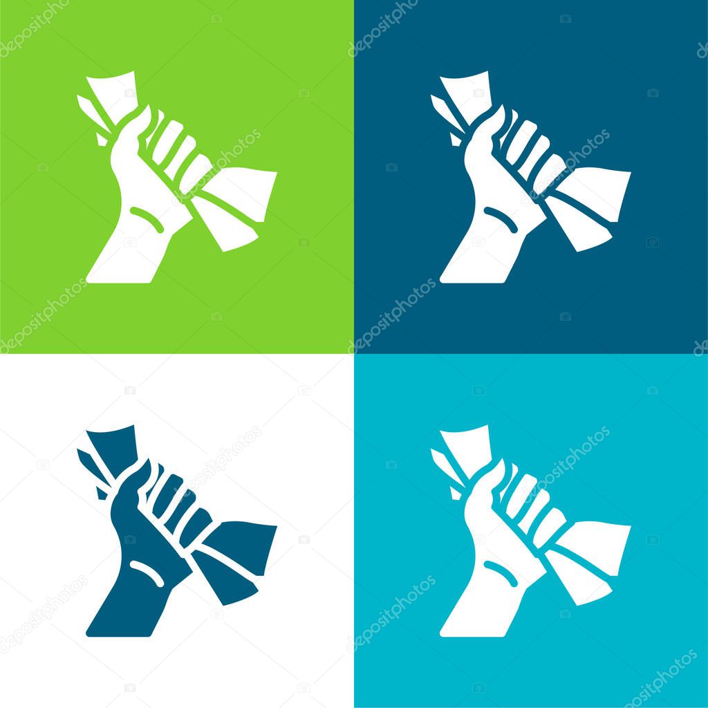 Betting Flat four color minimal icon set