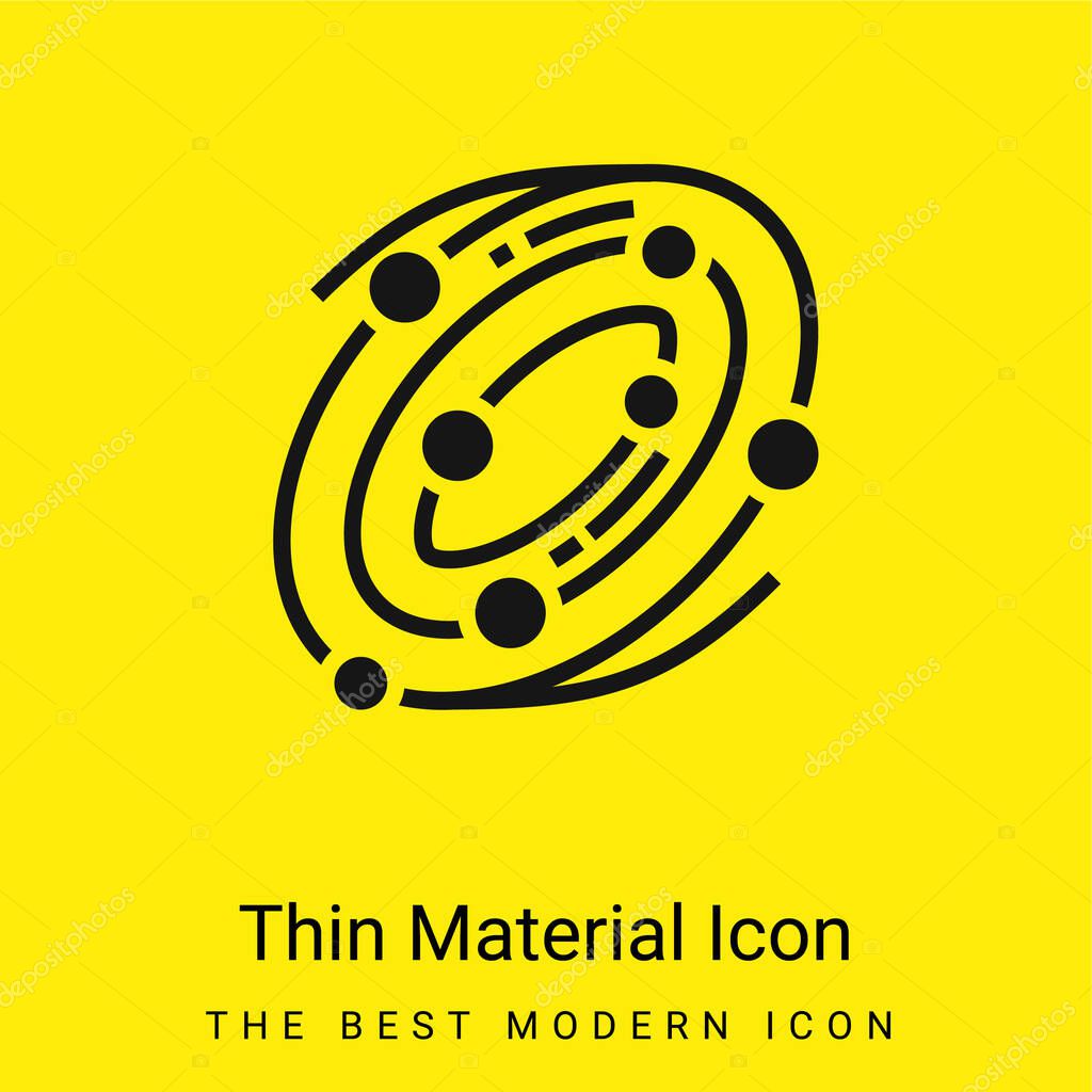 Astronomy minimal bright yellow material icon