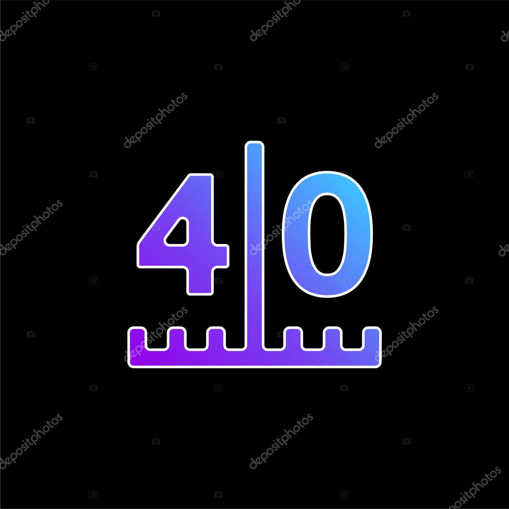 American Football Scores Numbers blue gradient vector icon