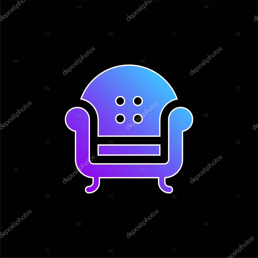 Armchair blue gradient vector icon