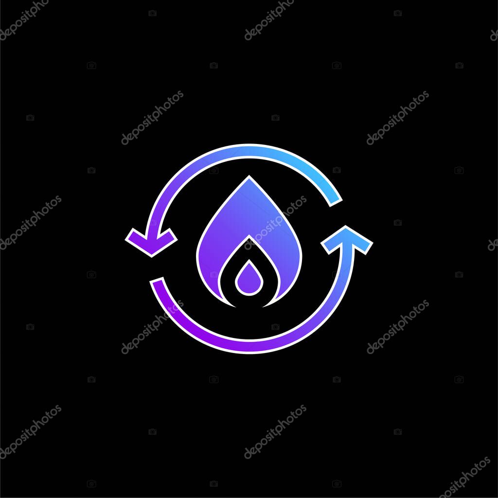 Bio Energy blue gradient vector icon
