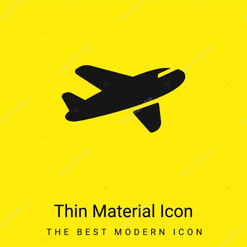 Air Transport minimal bright yellow material icon