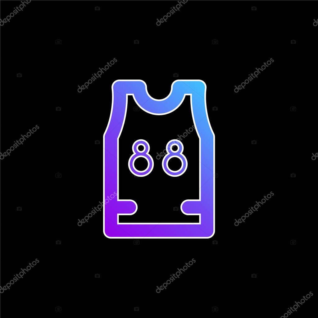 Basketball Jersey blue gradient vector icon