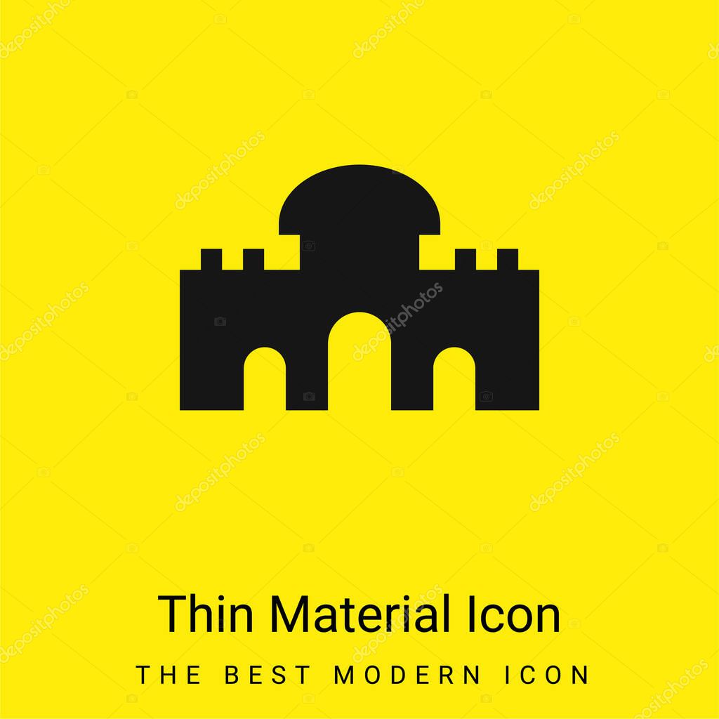 Alcala Gate minimal bright yellow material icon