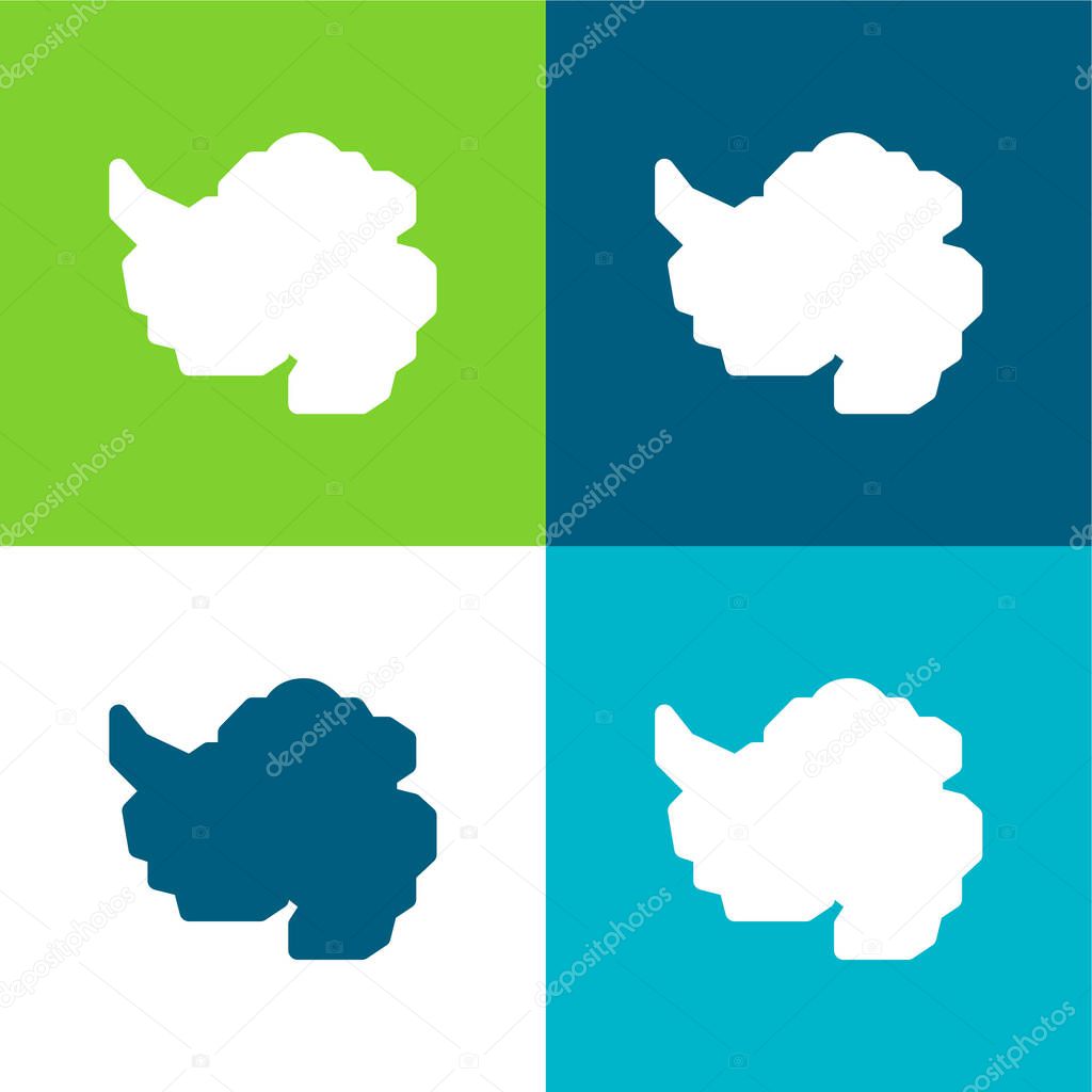 Antarctic Flat four color minimal icon set