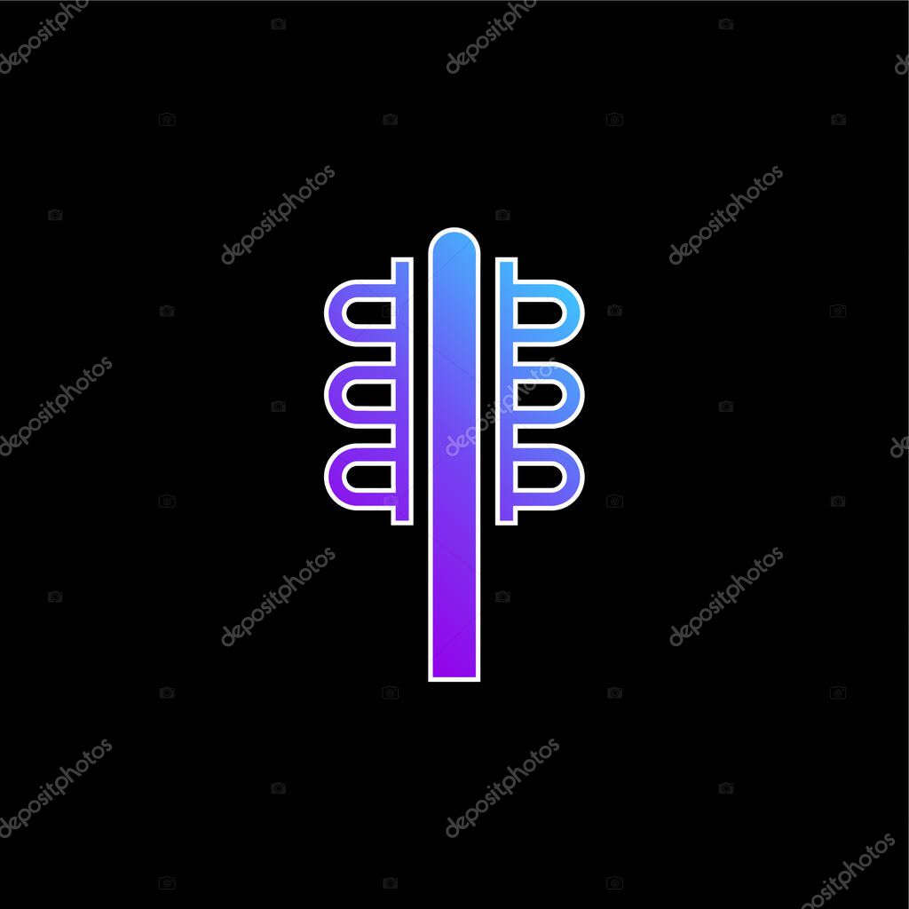 Aztec Hammer Of Mexico blue gradient vector icon