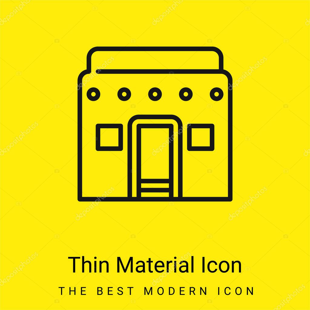 African minimal bright yellow material icon