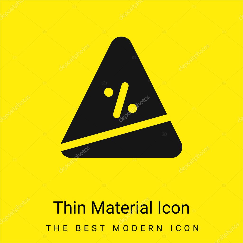 Ascent minimal bright yellow material icon