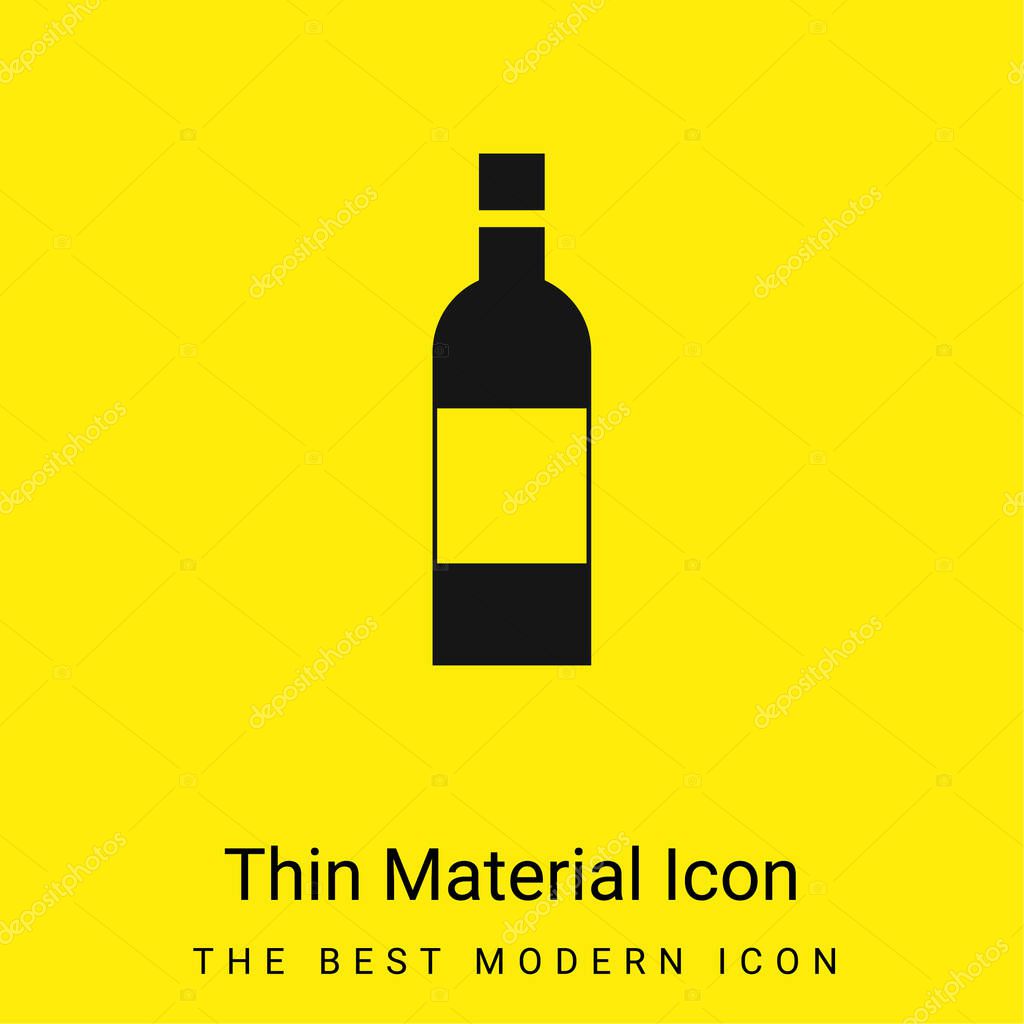 Bottle minimal bright yellow material icon