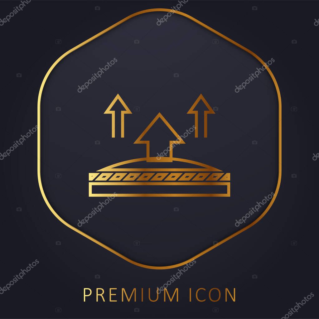 Breathable golden line premium logo or icon