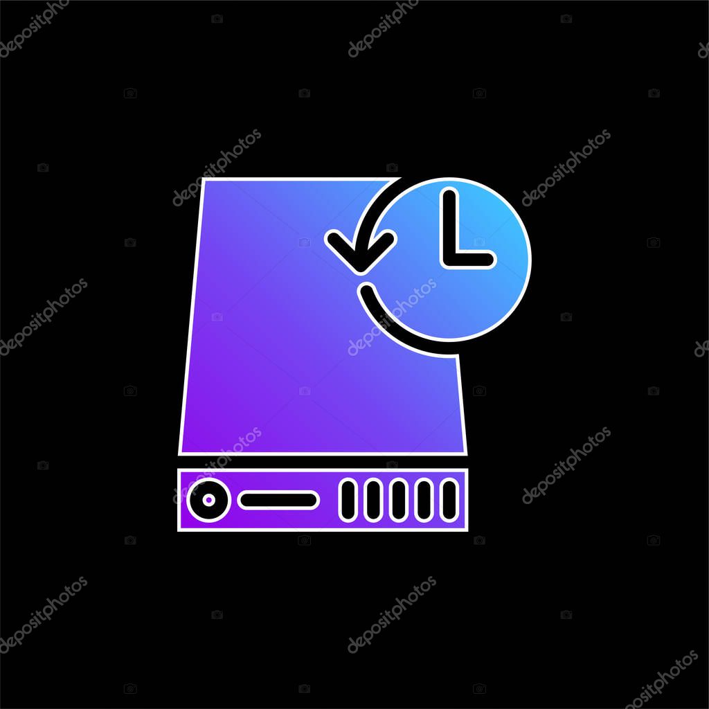Backup blue gradient vector icon