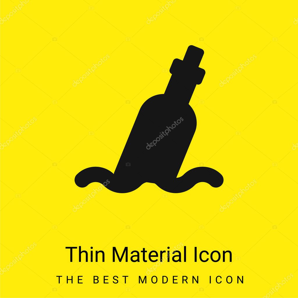 Bottle minimal bright yellow material icon