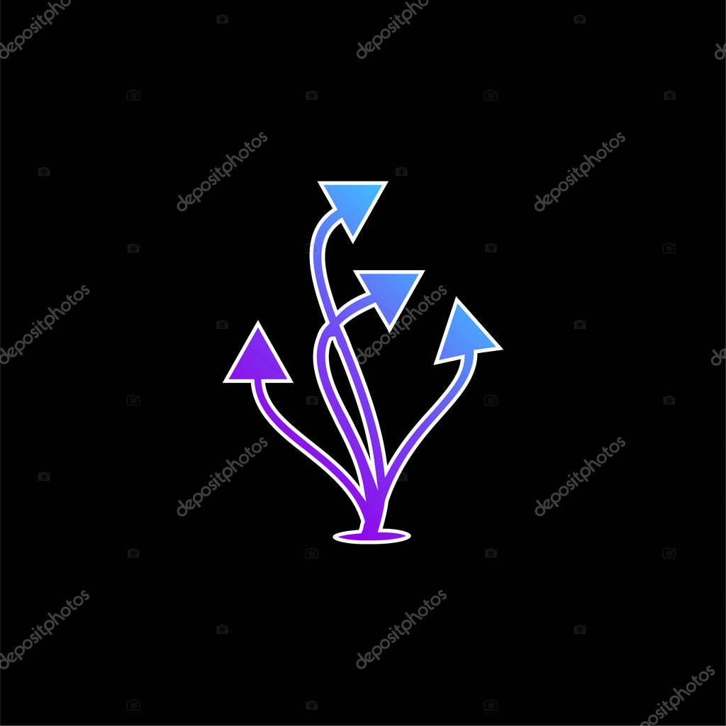 Ascending Arrows Group blue gradient vector icon