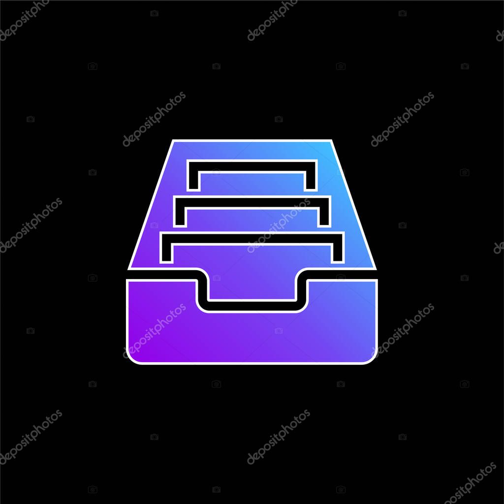 Archive blue gradient vector icon