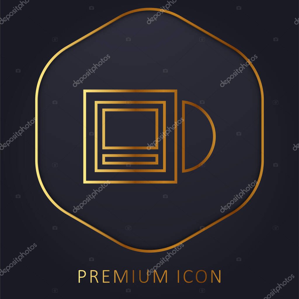 Album golden line premium logo or icon
