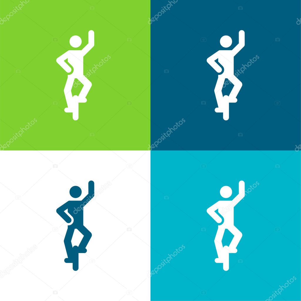 Acrobat Flat four color minimal icon set
