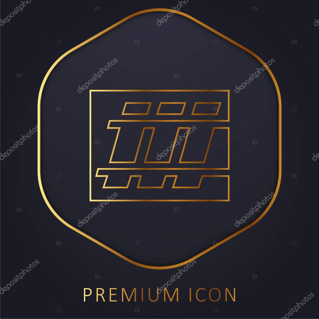 Belo Horizonte Metro Logo golden line premium logo or icon