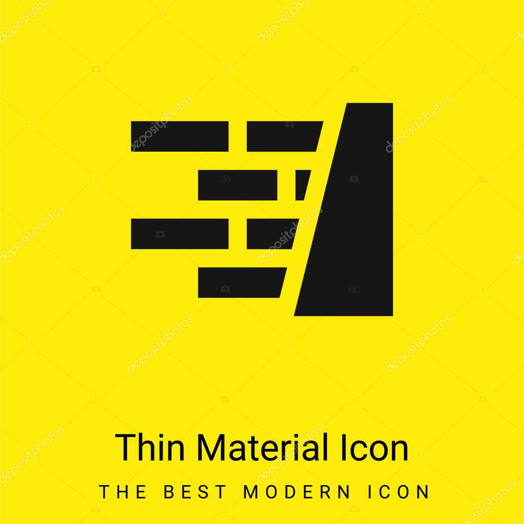 Brick Wall minimal bright yellow material icon