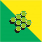 Bond Green und Yellow modernes 3D-Vektor-Symbol-Logo