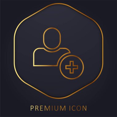 Kullanıcı altın satırı premium logosu ya da simgesi ekle