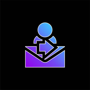 Mavi gradyan vektör simgesini adresle