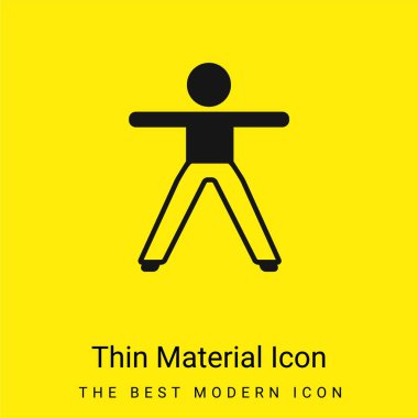 İki kolu ve bacağı geren çocuk en az sarı madde ikonu