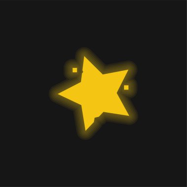 Sarı parlak neon simgesi