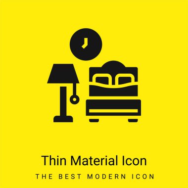 Konaklama asgari düzeyde parlak sarı madde simgesi