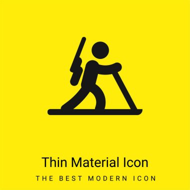 Biathlon minimal bright yellow material icon clipart