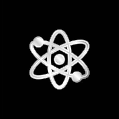 Atom gümüş kaplama metalik simge
