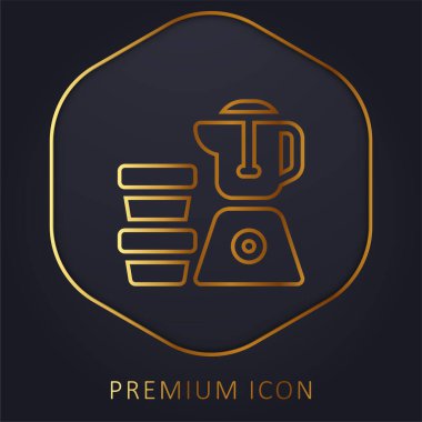 Bebek maması altın çizgisi logosu veya simgesi