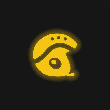 Bisikletli Başlık Sarı Parlak Neon simgesi