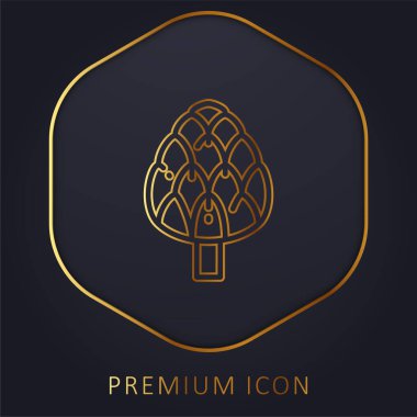 Artichoke golden line premium logo or icon clipart