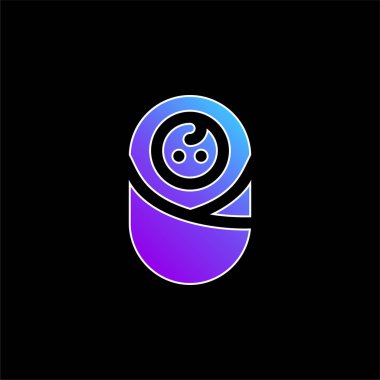 Bebek mavisi gradyan vektör simgesi