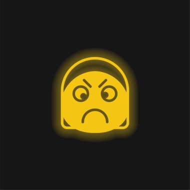 Kızgın sarı parlak neon simgesi