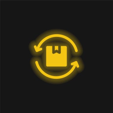 Kutu sarısı parlak neon simgesi
