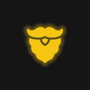 Sakal sarısı parlak neon simgesi