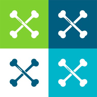 Kemik Düz 4 renk en küçük simge kümesi