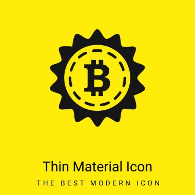 Bitcoin Ticari Sembol İndirimi Asgari parlak sarı malzeme simgesi