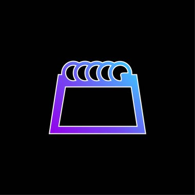 Üst Kenarlık Mavi Eğim vektörü simgesinde İlkbaharda Boş Sayfa